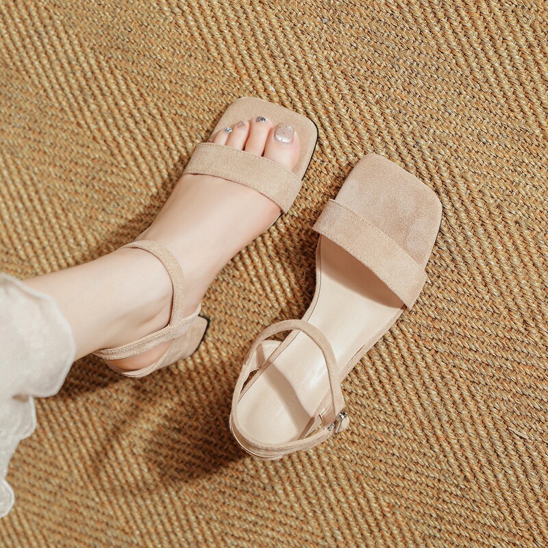 668-3 Square-Toe Chunky Heel Versatile Single-Strap Small Size Sandals for Women, Simple Summer Shoes, Large Size, Extra Wide, 41-45 668-3 Square-Toe Chunky Heel Versatile Single-Strap Small Size Sandals for Women, Simple Summer Shoes, Large Size, Extra Wide, 41-45