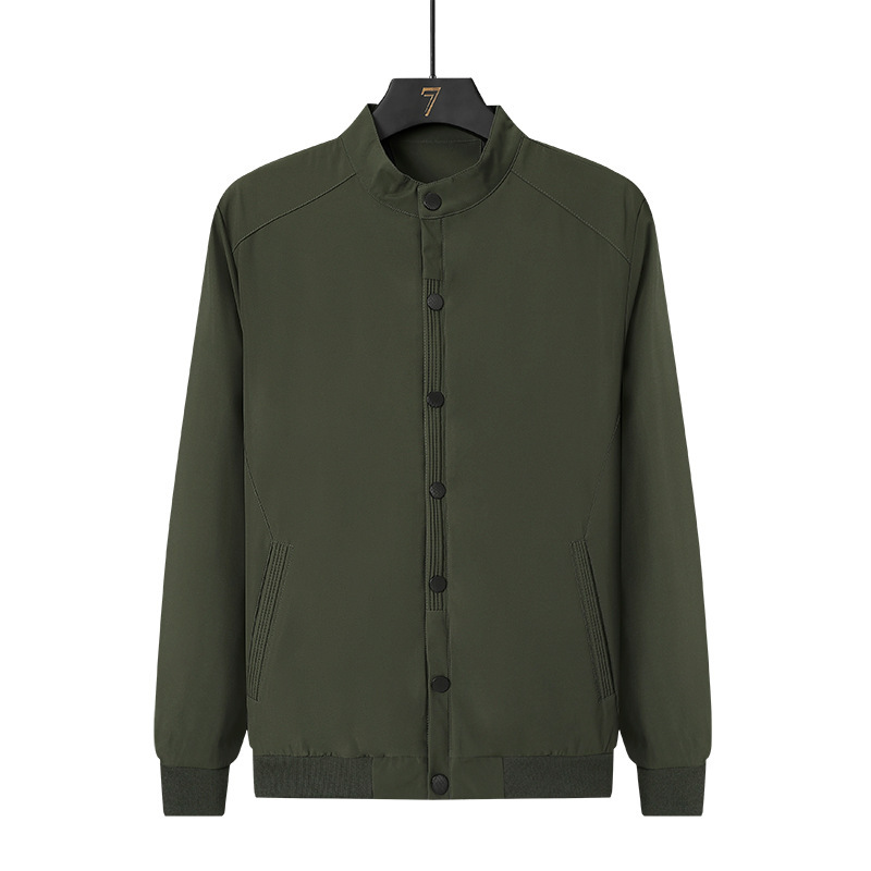 Chaqueta de un solo pecho abrigo de hombre otoño moda simple joven y de mediana edad suelta talla grande casual abrigo de Hombre Ropa de hombre