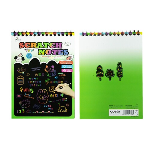 Medium-sized Children's Colorful Graffiti Scratch-off Drawing Book, Primary School Student's Sketchbook, Scratch Paper, Art Students' Fun Drawing Paper, Scratch-off Painting