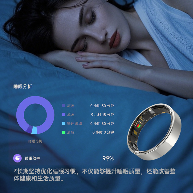 亚马逊跨境爆款智能戒指心率血氧睡眠监测防水指环遥控拍照刷视频|undefined