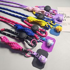 手機掛繩可調節長款斜挎卡通吊墜掛飾加粗結實掛鏈吊繩戶外掛脖繩