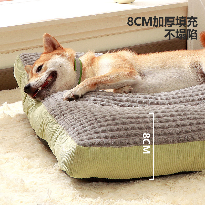 Alfombrilla para perros para mantener el calor en invierno, cama para perros para dormir para perros, almohadilla para dormir para mascotas, caseta para perros grande extraíble y lavable en todas las estaciones