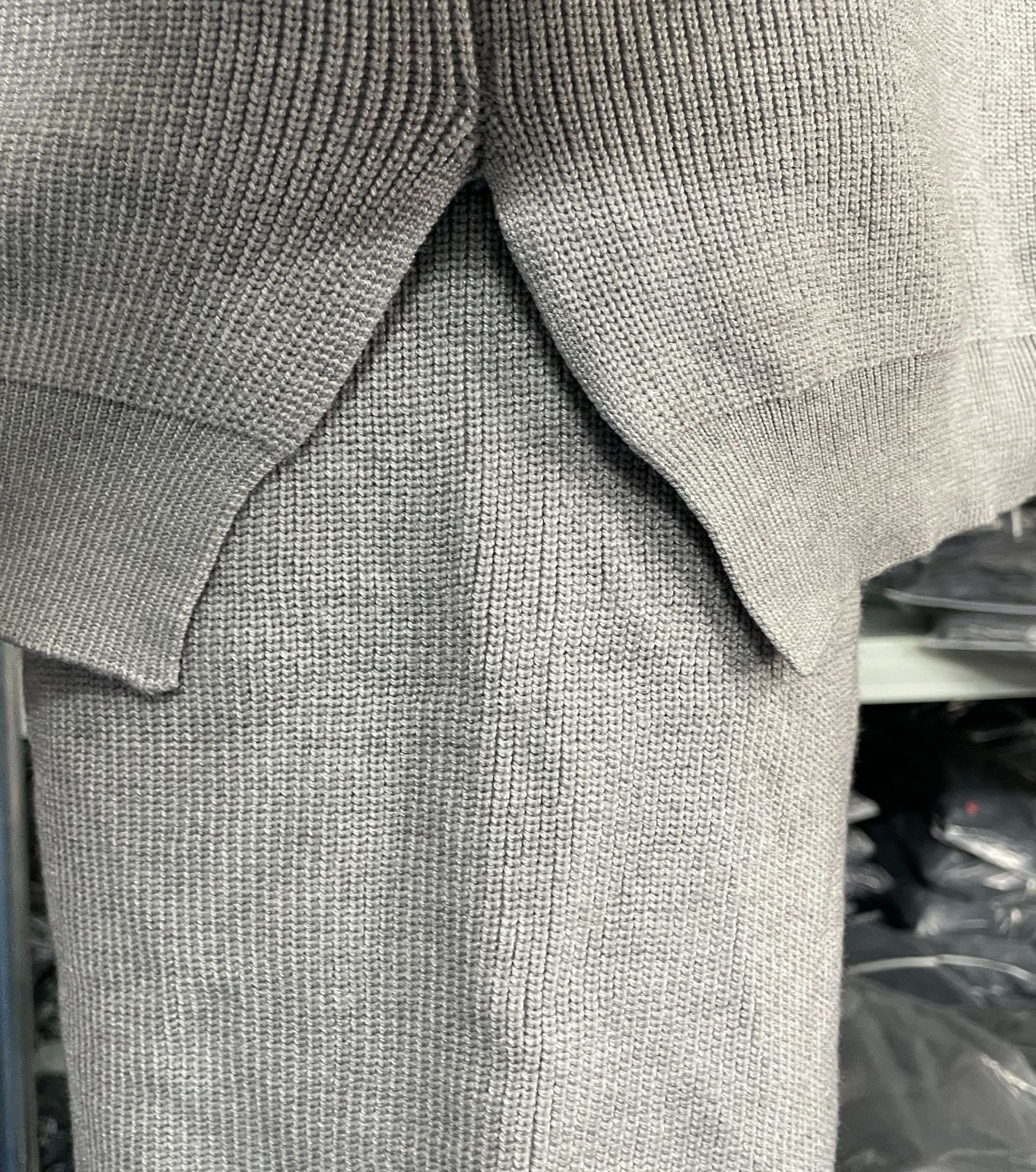 Set maglione da donna con mezza zip tinta unita, set in due pezzi lavorato a maglia pigra_voghion.com