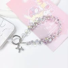Transparent crystal strawberry hanging chain - free spacer