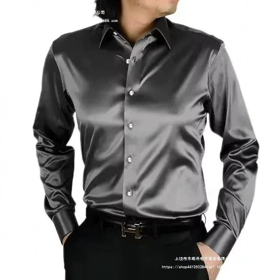 Cross-Border 3D Men's Casual Shirt Long-Sleeve Wedding Dress Shirt Men's Soft Comfortable Fashionable 3D Print