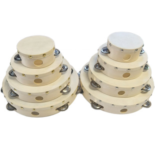 Promotional Xinjiang Bubble Nail Sheepskin Tambourine Oral Kidsren's Percussion Instrument Early Education Dance Teaching Aids Hand Drum