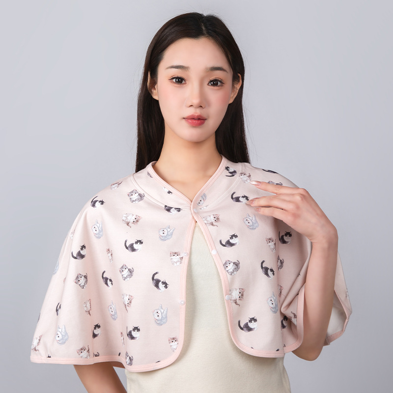 【かわいい淘】夏の産婦月子ストール単層純綿薄手防風マント肩保温座月子|undefined