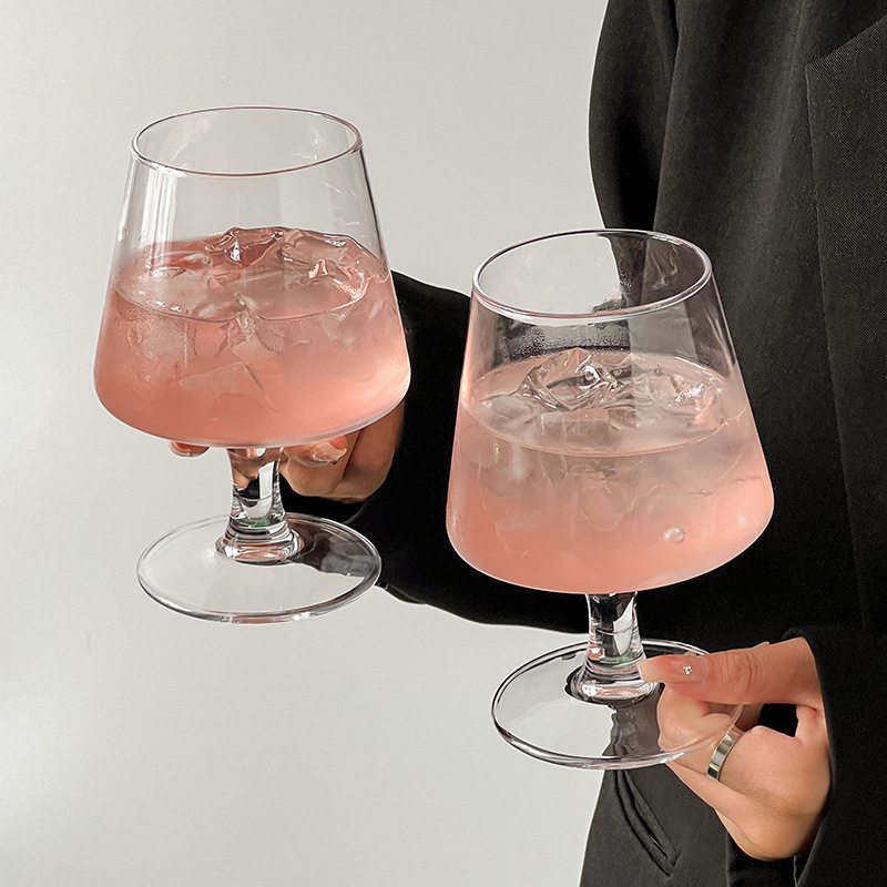 苏打水气泡杯ins网红餐厅玻璃酒杯矮脚白兰地杯冰咖啡杯饮料杯子|undefined