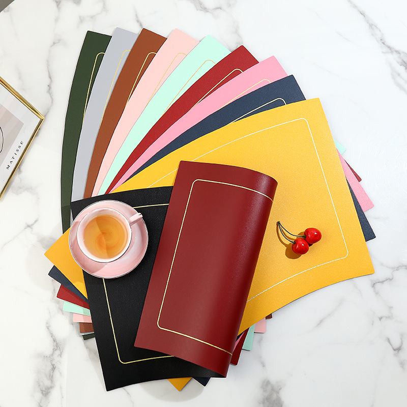 Multi -color optional fan -shaped PU leather dining cushion table…