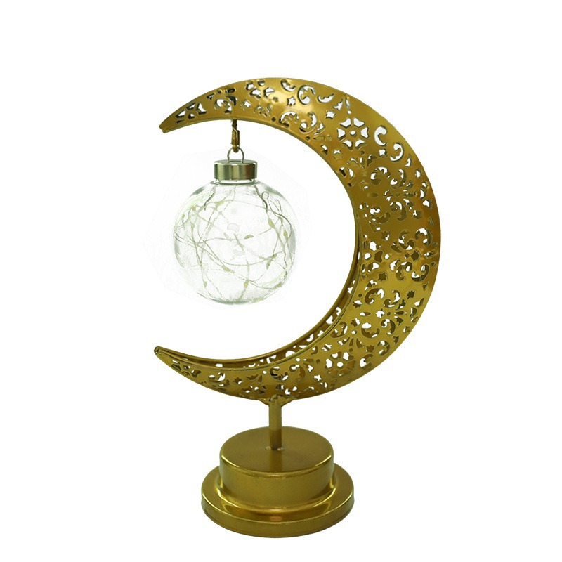 Lámpara LED de Luna Hueca Transfronteriza, Lámpara de Bola Redonda, Lámpara Decorativa para Días Festivos, Lámpara de Mesa para Dormitorio, Lámpara para Crear Atmósfera