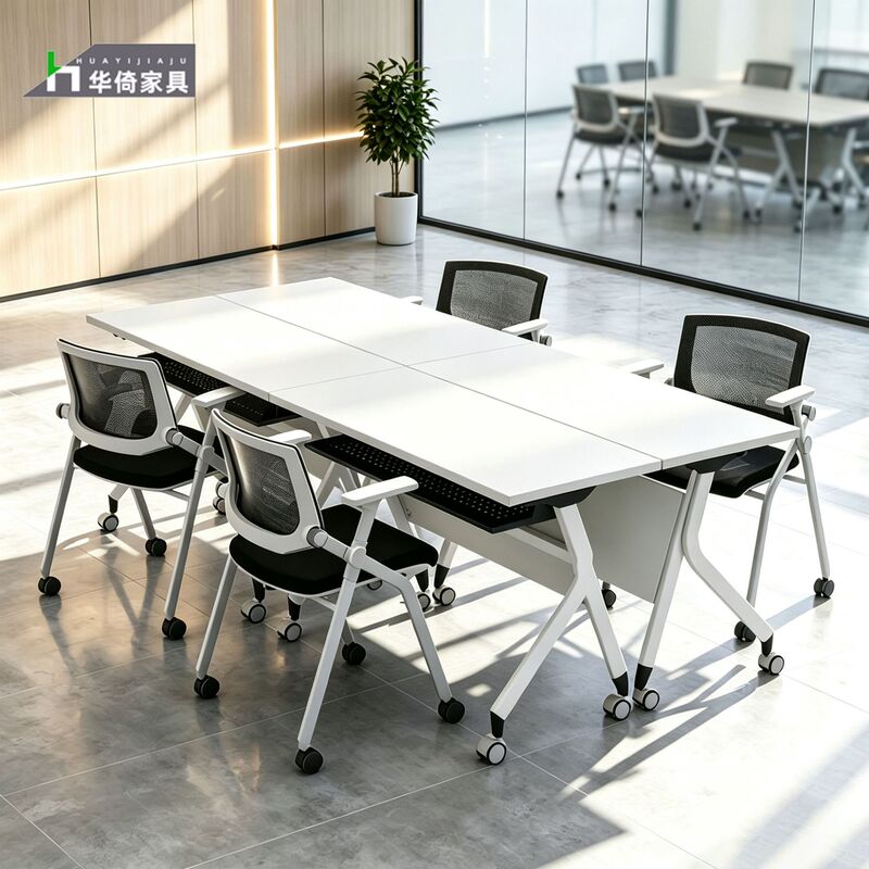 Huayi training table, mobile office desk, training table and chair, long table, educational institution conference table