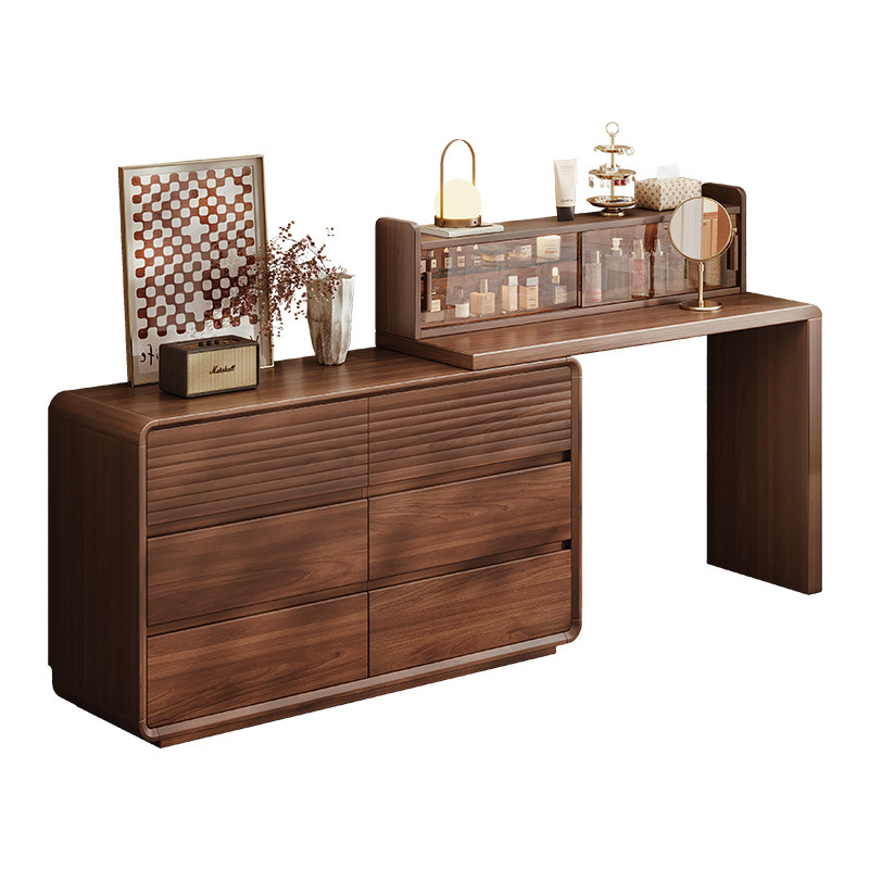 Tocador de madera, cómoda, todo en uno 2025, nuevo dormitorio, moderno y simple, mesa de maquillaje, armario de almacenamiento al final de la cama de estilo antiguo