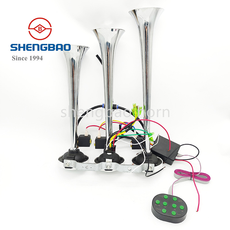 Tres tubos baby shark música ultrasonida camión altavoz eléctrico coche camión altavoz de altavoz de aire