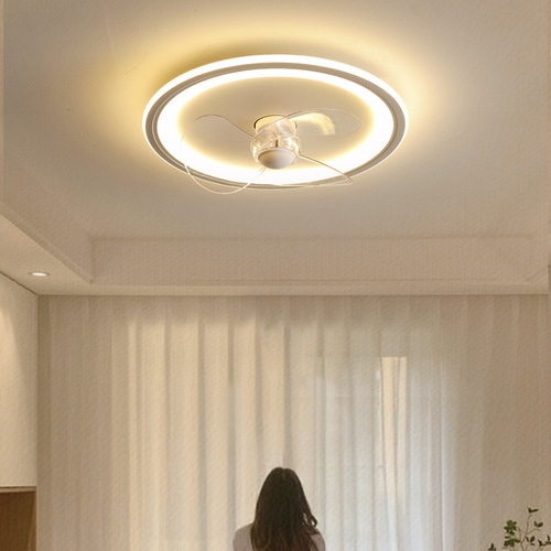 Bedroom fan light ceiling light new ultra-thin ceiling fan light full spectrum eye protection room light Zhongshan factory
