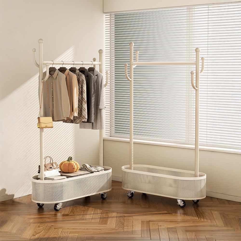 Floor-Standing Clothes Rack for Bedroom, Home Indoor Luxury Clothes Drying Rack, Simple Room Clothes and Hat Rack, a Must-Have Item