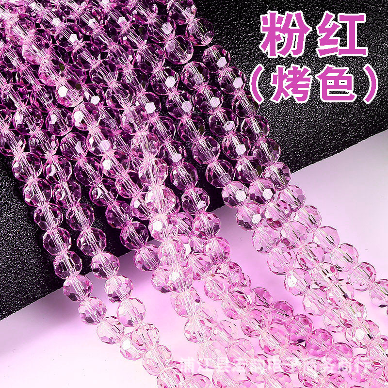 Un lote de 32 lados cuentas de tierra de cristal de color cuentas de fútbol de equipaje accesorios de ropa de bricolaje accesorios de joyería