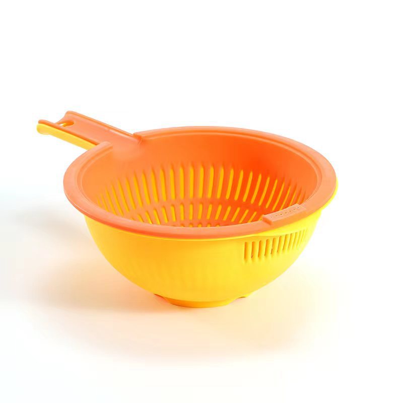 Cesta de drenaje de doble capa de OTUO lavavajillas de verduras de cocina lava frutas y verduras colgantes cucharas de agua gruesas