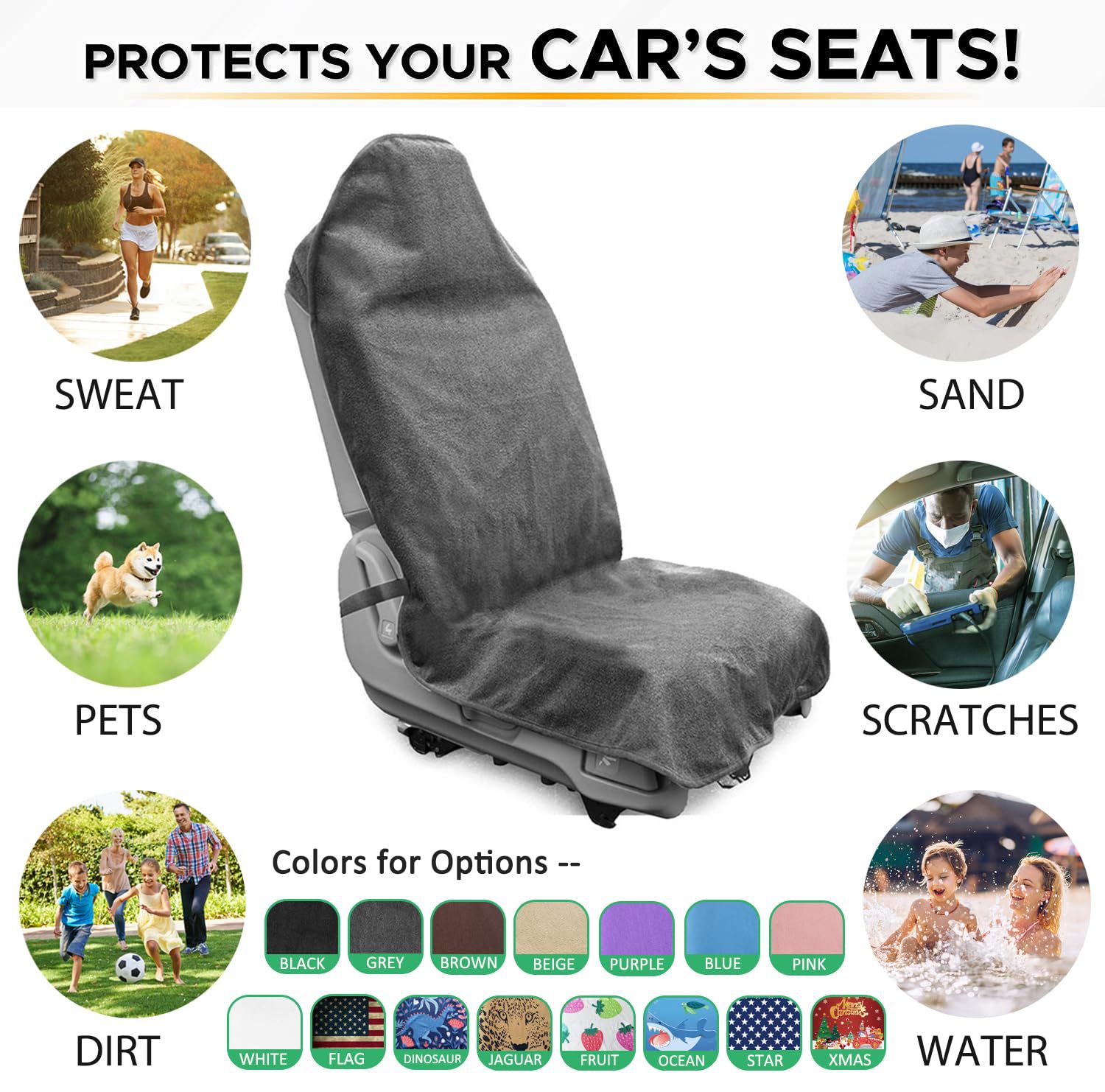 Customized Car Towel Cushion Car Seat Elastic Breathable Protective Cover Four-Season Universal Waterproof Anti-Slip Seat Cover