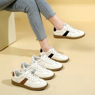 Vintage Sports Training Shoes Women's 2025 Spring and Summer New Couple Casual Forrest Gump Shoes All-match Flat Breathable White Shoes