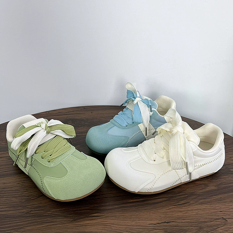 Мягкая подошва холста немецкая тренировка обувь женская 2025 летняя новая повседневная спортивная обувь для студентов дышащая легкая нескользящая обувь