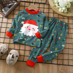 Children's Cotton Underwear Autumn Clothes and Pants Suit Baby Set Base Clothes Boys and Girls Pajamas Spring and Autumn Winter Clothes