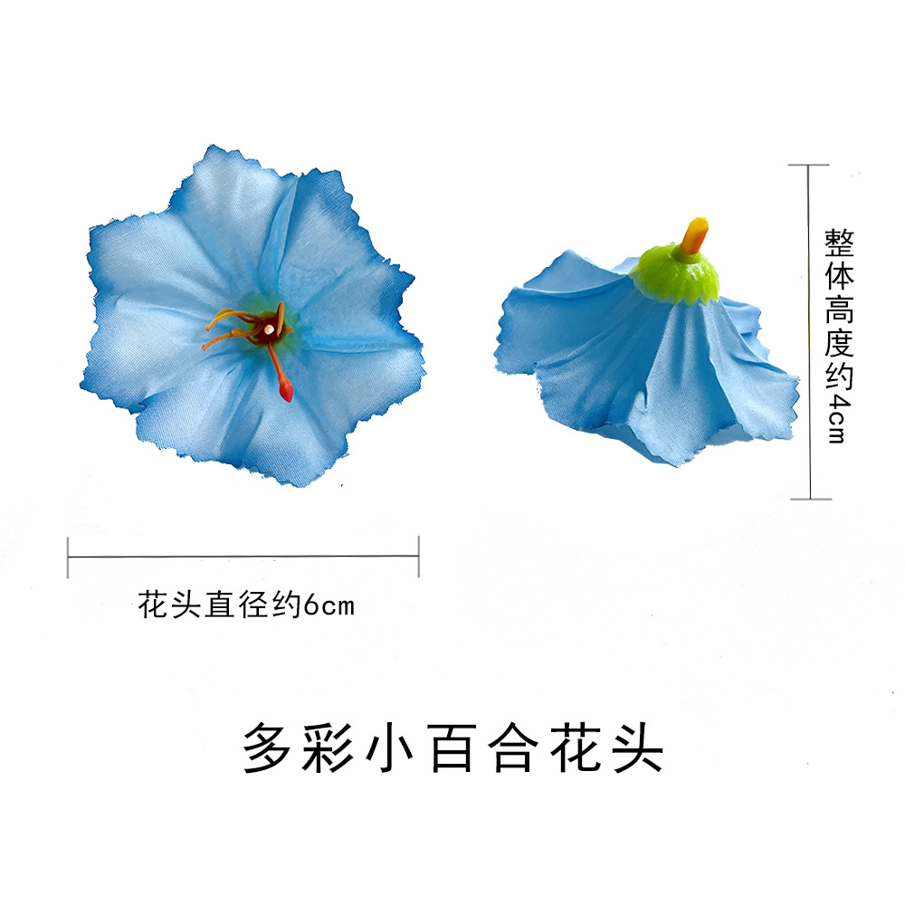 Simulación de flores de lirio pequeñas tocadillos de color hechos a mano didiy flor accesorios de ropa de bodas regalos de mano decoración fotografía