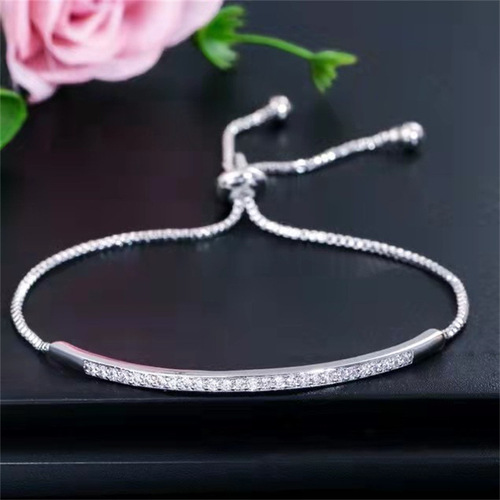  fashion wind diamond-encrusted bracelet adjustable bracelet with 18 k gold, 925 silver bracelet 