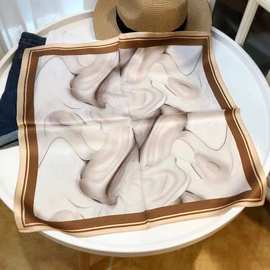 春秋高档真丝面料桑蚕丝小方巾女士专用面料超级舒服围巾领巾