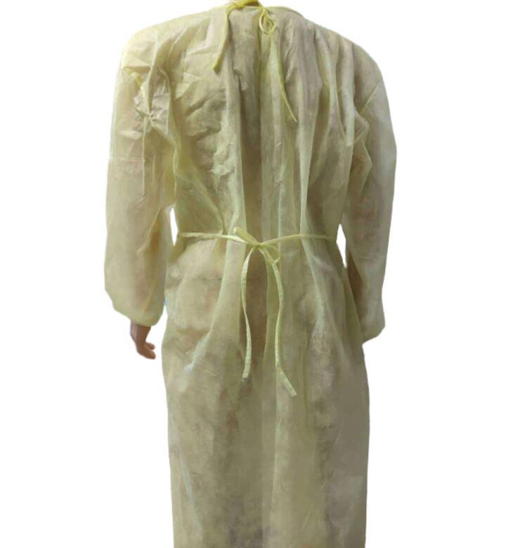 现货批发一次性无纺布白色隔离衣民用防护衣PP民用洗手服防护服