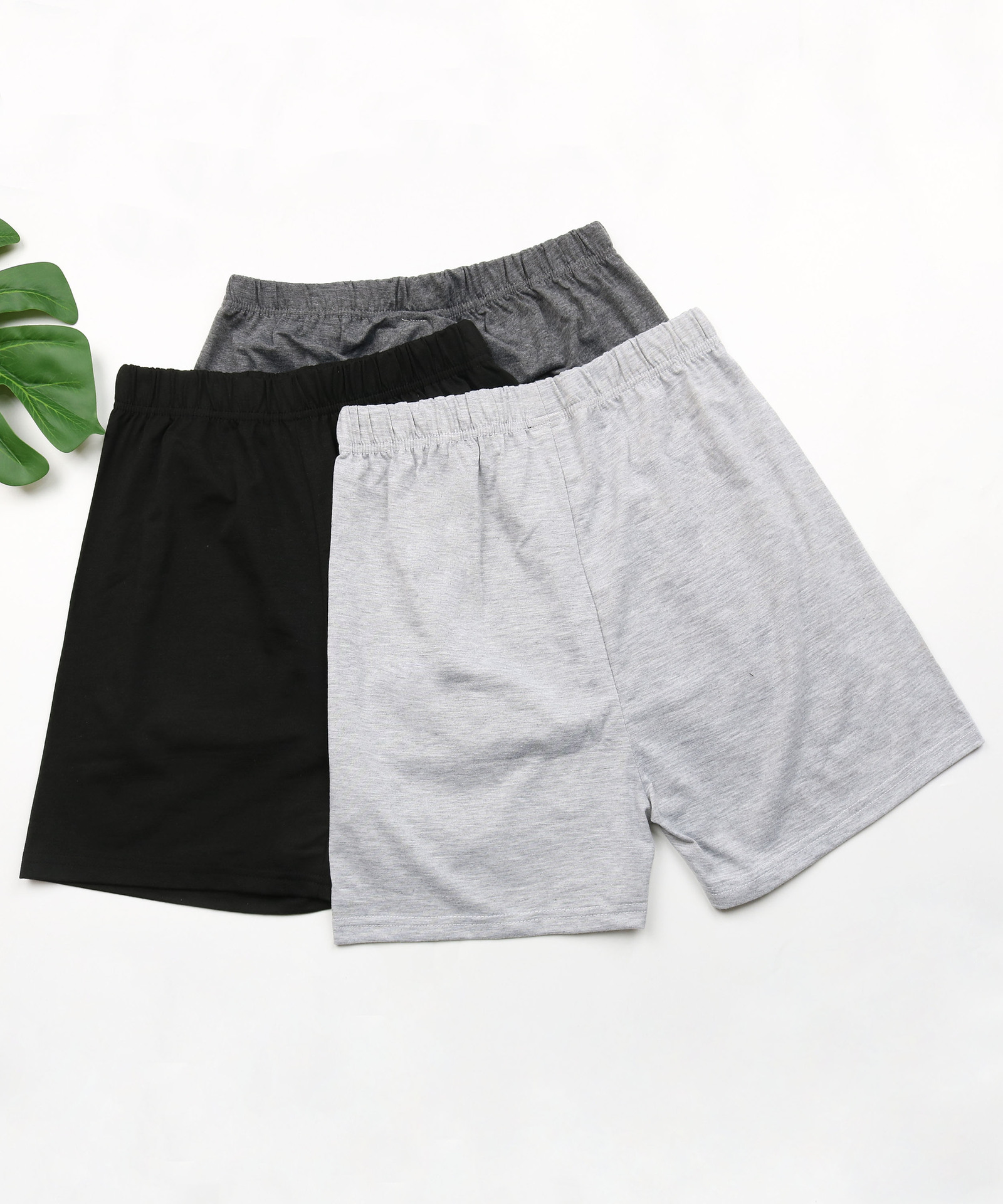 Elastische casual shorts met 3-delige combinatie shorts set_voghion.com