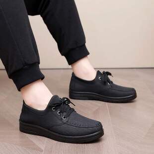 464748 Large Size Men's Shoes, Old Northern Cloth Shoes, Soft Soles, Lightweight Lace-Up Dad Shoes, Non-Slip Spring & Fall Work Shoes