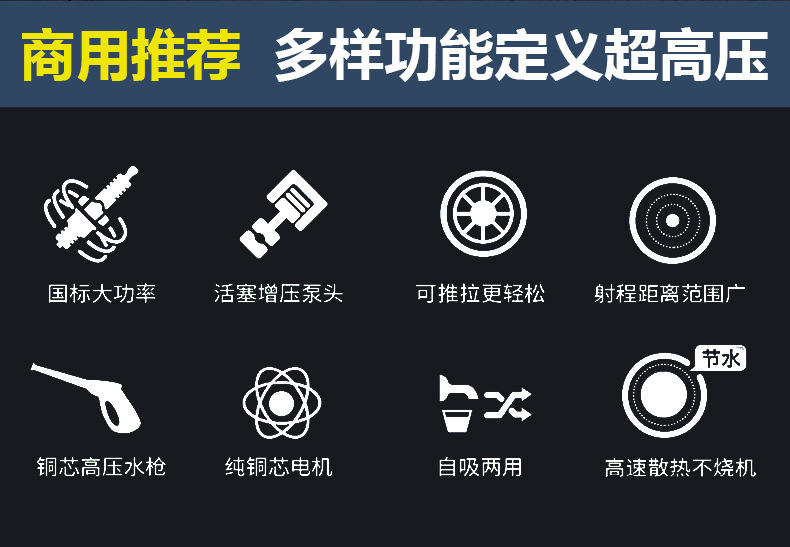 Ultra-high pressure industrial cleaning machine car wash shop dedicated high-power commercial FK pump head car washer farm