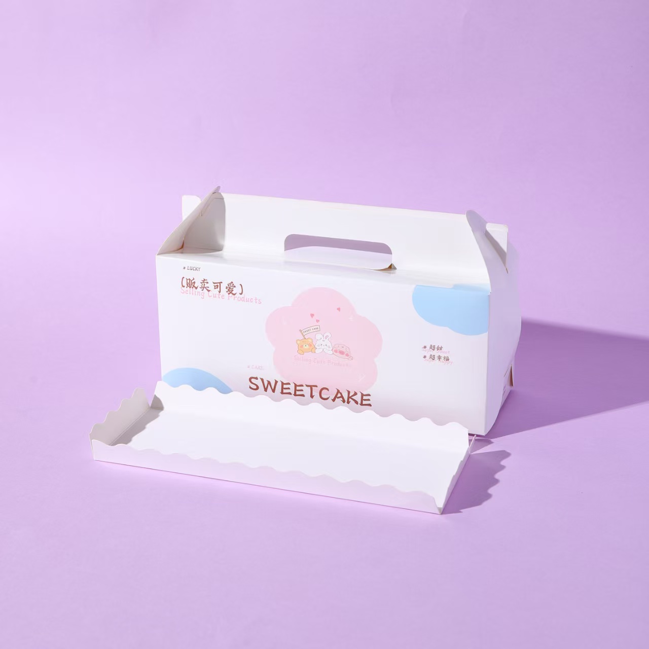 Mayorista ventana portátil caja de embalaje de pastel de toalla de papel de papel de taza de papel de West Point embalaje de 50 pcs