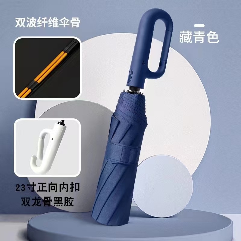 Manual de vinilo automático * Doble hueso de bucle - azul marino profundo