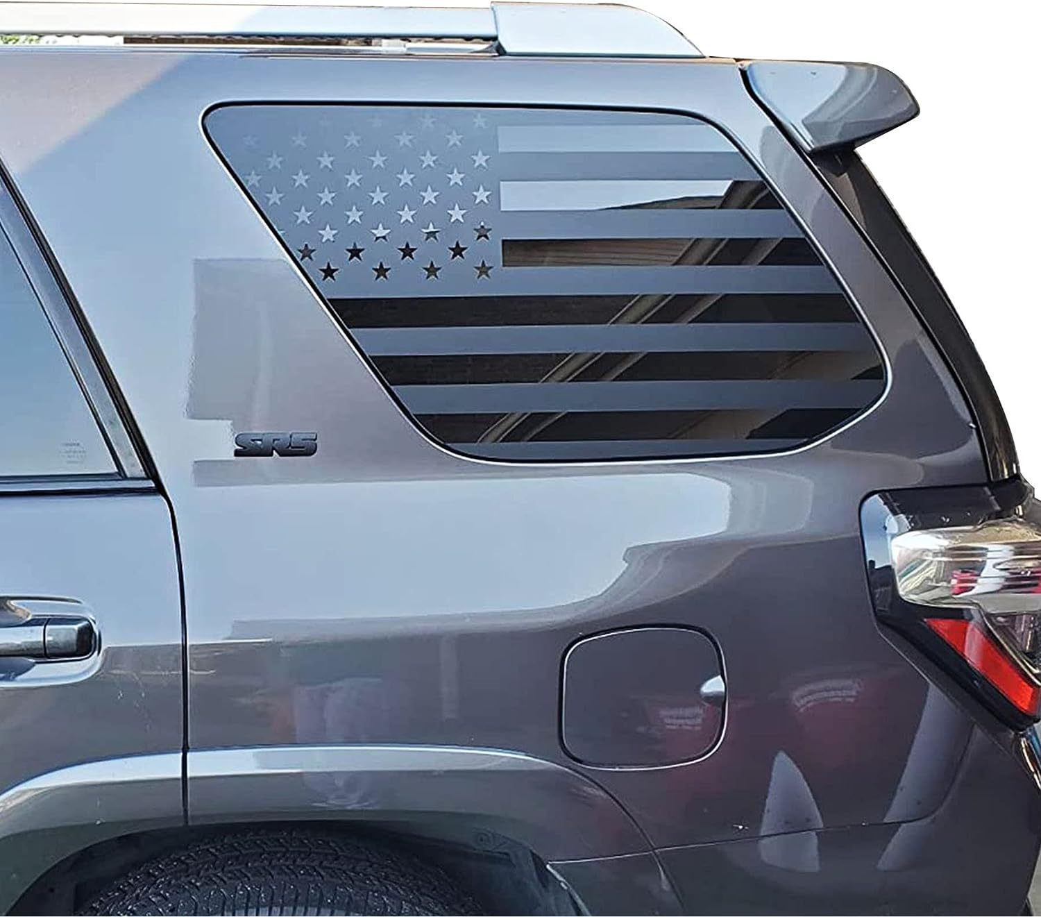 Etiqueta de la ventana trasera de la bandera americana para Toyota 4Runner 2010-2023 Etiqueta de cristal de la ventana del coche