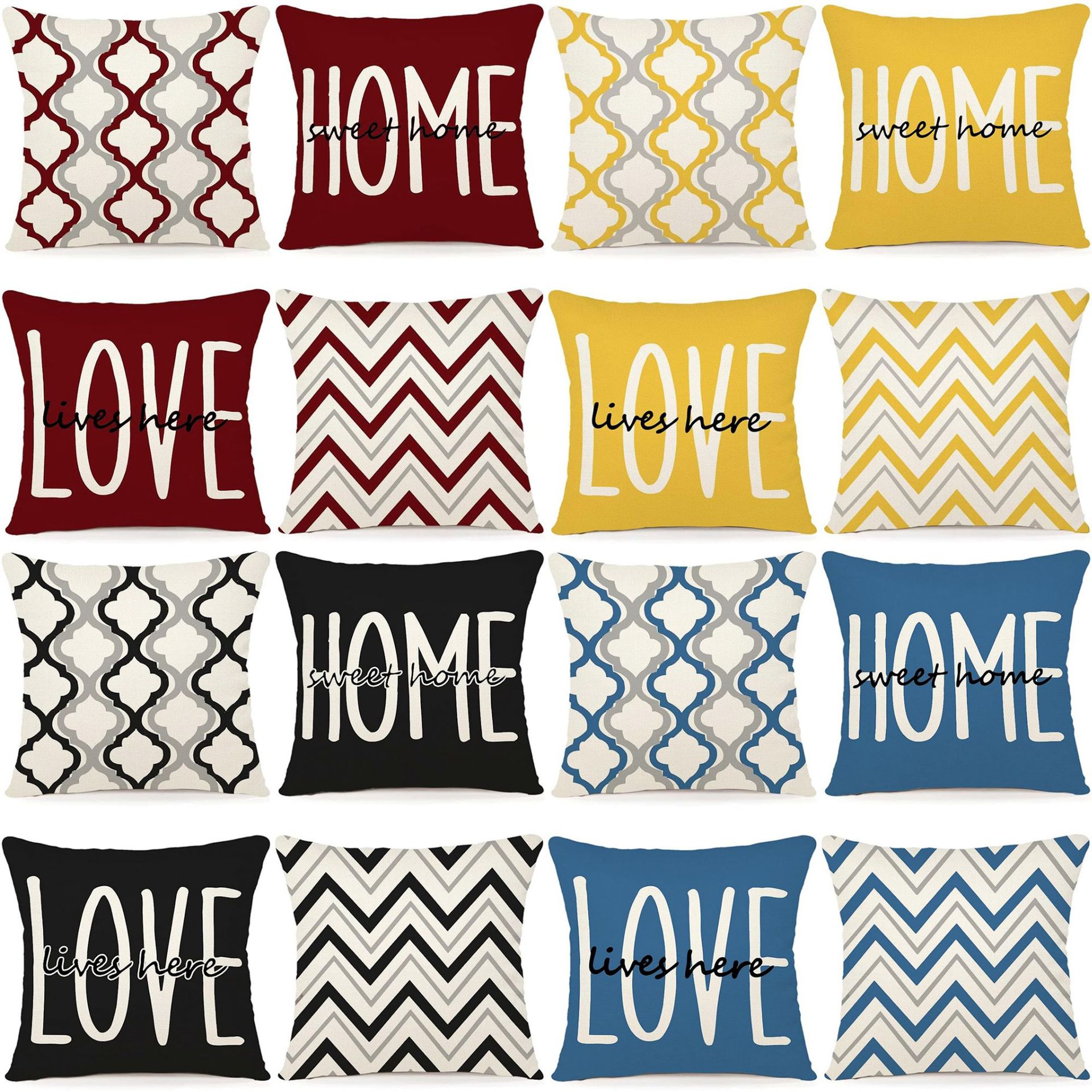 Cross-Border Amazon Hot Style Simple Geometric Pattern Printed Pillow Case Home Decoration Living Room Sofa Cushion Wholesale