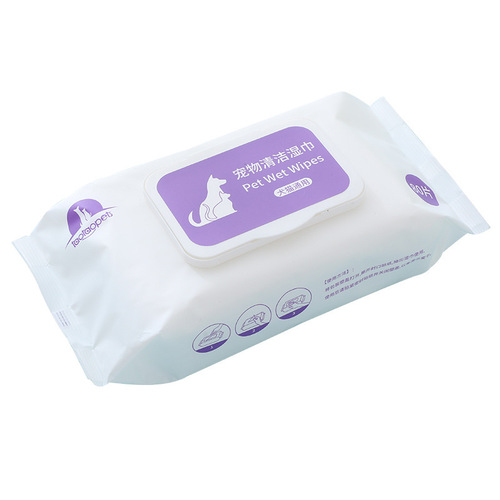 New pet wipes wholesale Internet celebrity cat tear stain removal wipes 80 pumps dog universal wipes cleaning supplies