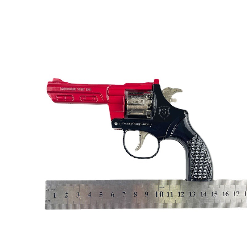 全金屬左輪紙炮槍8090懷舊兒時玩具熱賣槍模型不可發射砸炮槍批發