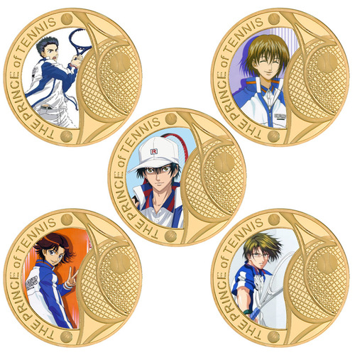 Prince of Tennis commemorative coins, Echizen Malone anime coins, peripheral commemorative coins, die-cast metal coins, badges