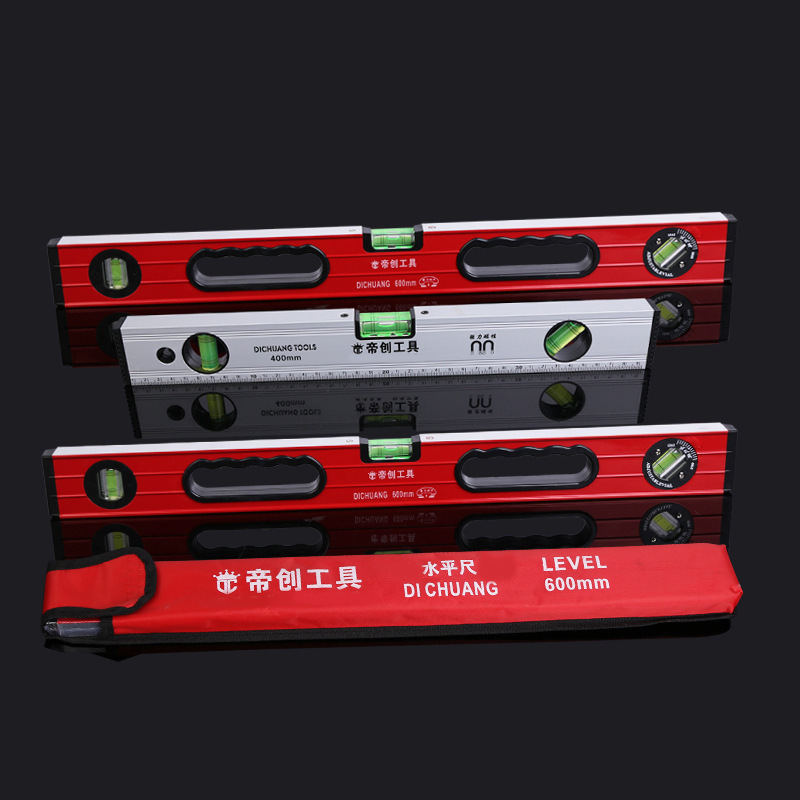 帝创厂家水泡磁性水平尺铝合金角度测量直尺水平仪装修工具