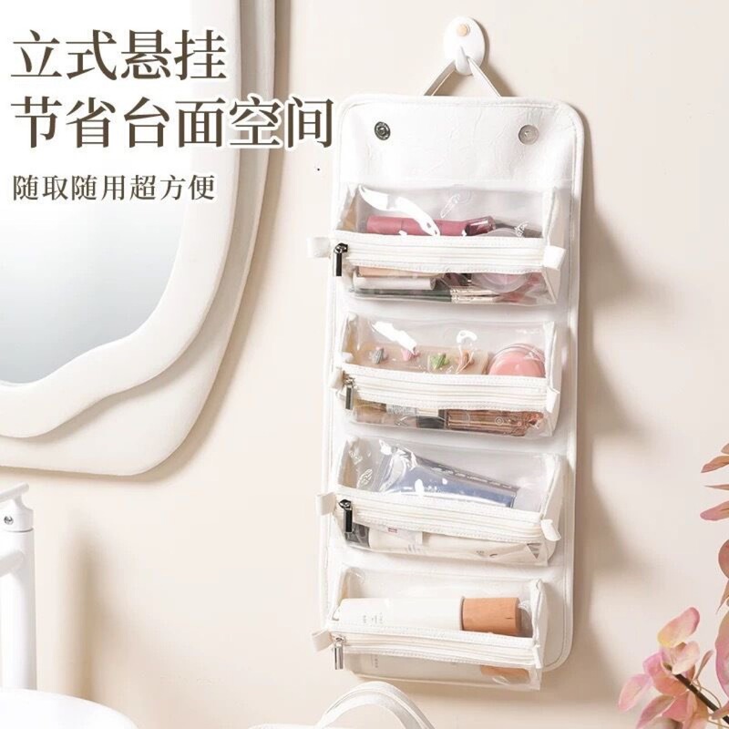女性トラベルトイレタリーバッグポータブルハンギングオーガナイザー化粧品バッグトラベルサイズブラシセットメイクアップアクセサリー|undefined