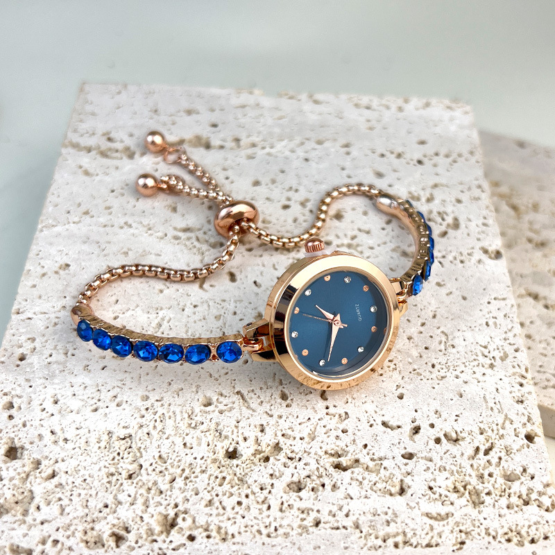 Women's Quartz Watch Colorful Diamonds Bracelet Style Elegant_voghion.com