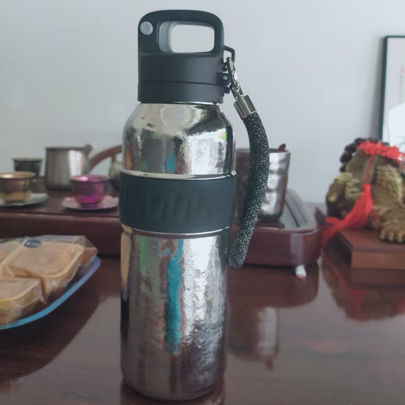 纯钛保温杯男女高颜值便携速开水壶运动户外骑行钛杯学生车载水壶|undefined