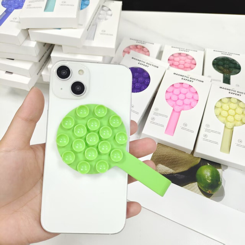 人気の売れ筋多機能携帯電話ホルダーシリコン磁気吸盤便利な携帯電話ステッカー強力な吸着力と滑り止め|undefined