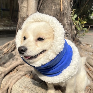 Cross-border double-layer thickened dog earmuffs anti-noise earmuffs pet comfort decompression headgear warm antifreeze dog ear caps