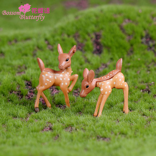 Micro Landscape Cute Artificial Deer Couple Doll Kidsren's Toys DIY Decorations Hanging Accessories Landscaping Small Ornaments