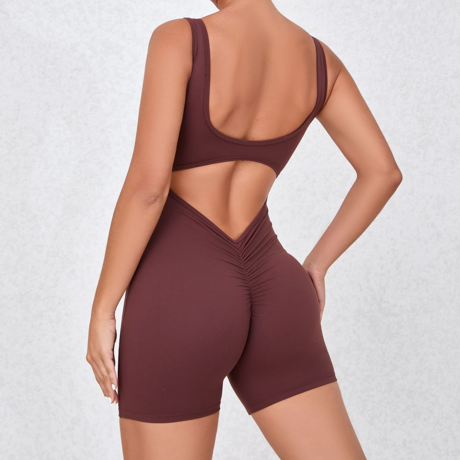 163g Weight Shorts Pants Length Nylon, Spandex Fabric Type Rompers Pants Type Fitness, Running Occasion Solid Color Pattern Spring&Summer Season Basic, Sport Style Style Basic Sport Style Solid Color Nylon Spandex Tracksuit Rompers 1