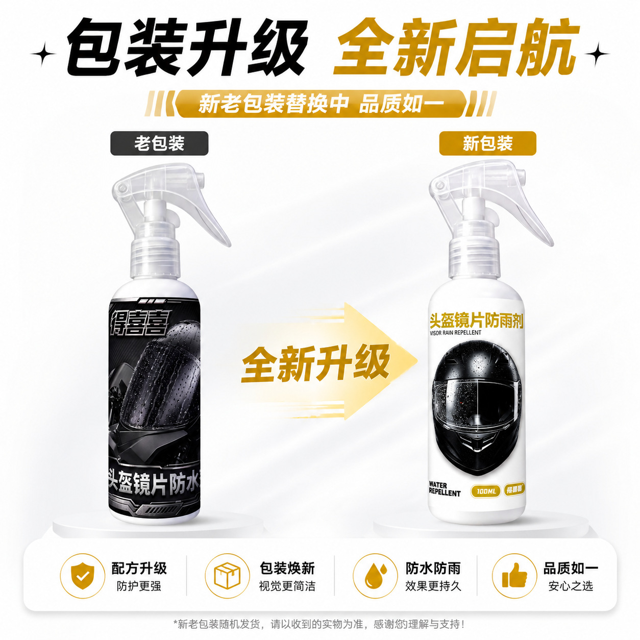 Rainproof helmet visor spray, rain repellent spray for rainy days, universal rain repellent spray for electric motorcycles