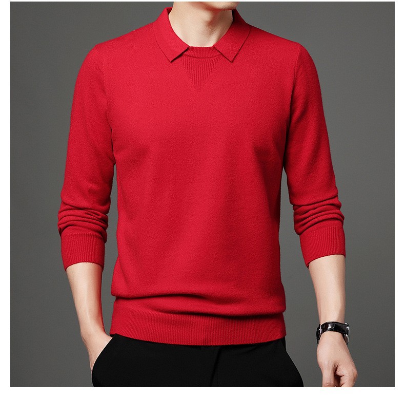 Suéter de hombre 2025, suéter de lana grueso y cálido para otoño e invierno, estilo coreano moderno, corte ajustado.