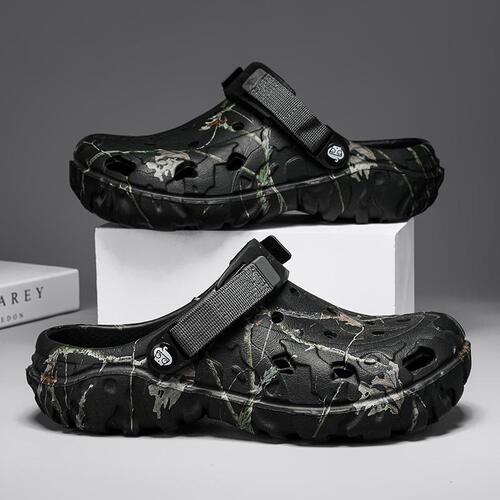 New summer hole shoes, breathable soft-sole sports beach shoes, fashionable casual two-wear trend all-match men's shoes